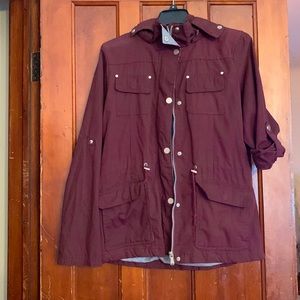 Burgundy utility jacket 🔻